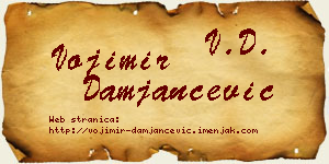 Vojimir Damjančević vizit kartica